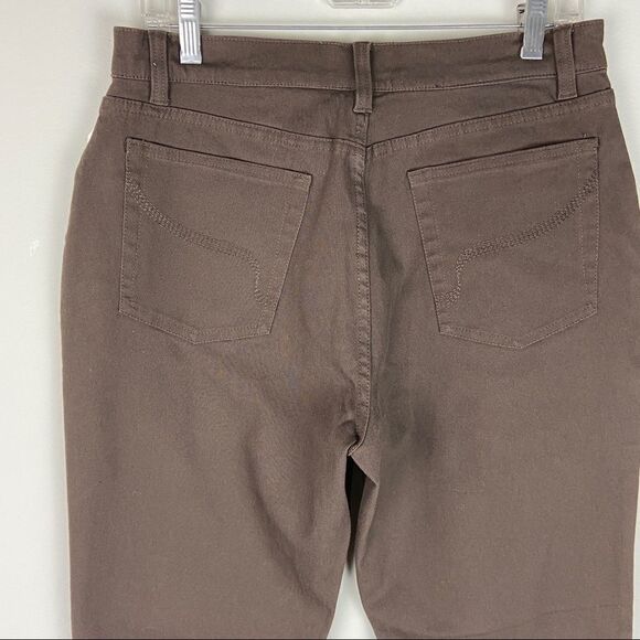 Nwt High waisted tan brown trousers pants jeans. French dress Peggy cut 12P - Picture 5 of 9